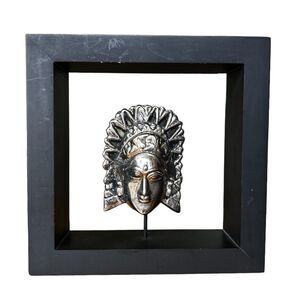 Silver Metal Bali Lady Goddess Ceremonial Head Dress Decorative Figurine